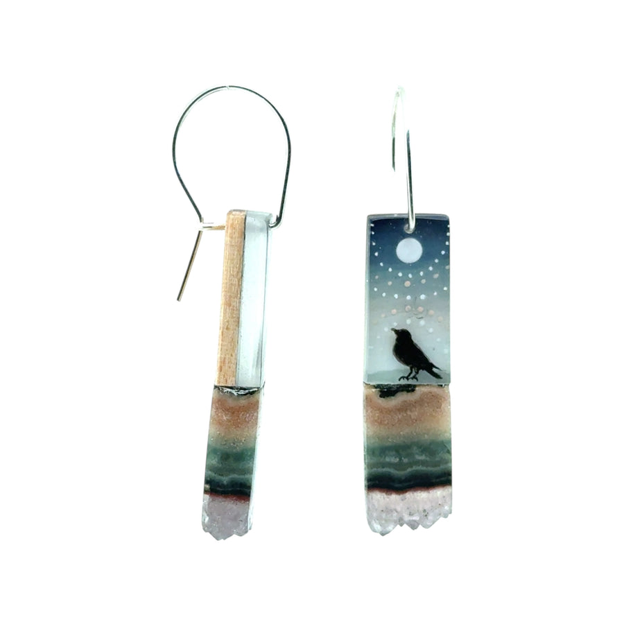 Earrings with Crystal - Spirit Birds