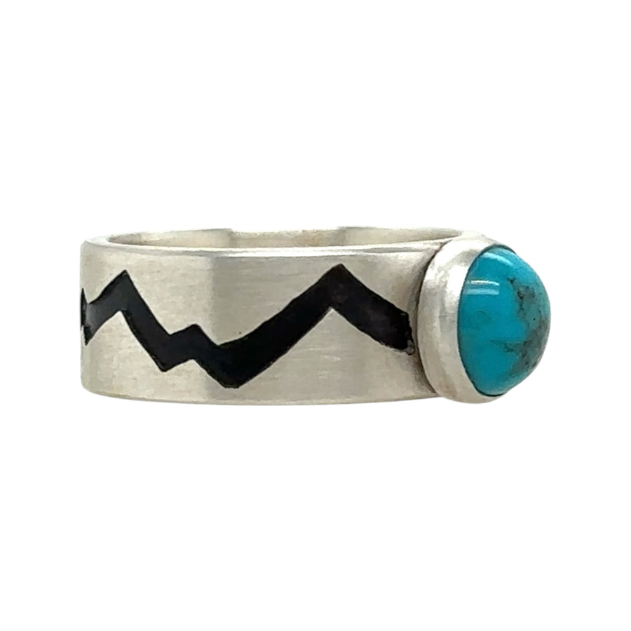 Mountains Ring with Turquoise #15s