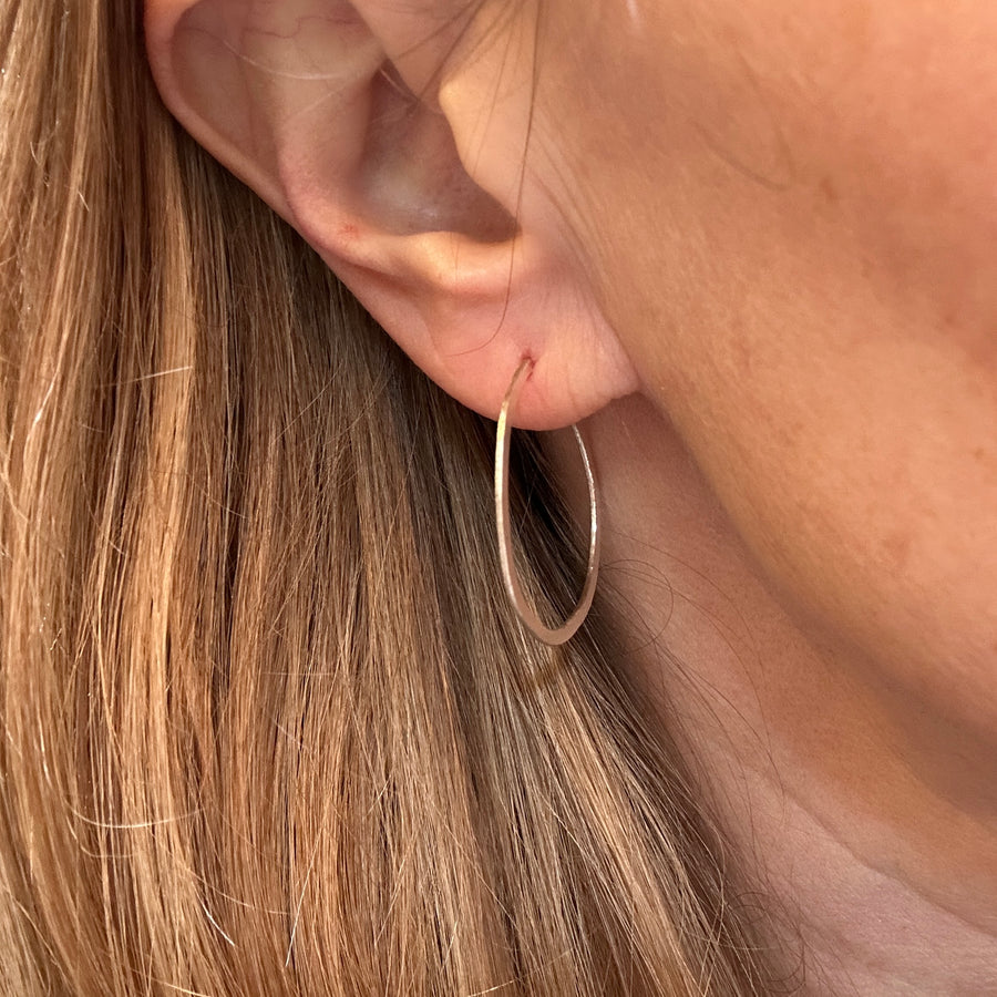 Earrings - Sterling Hoop - Large