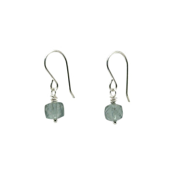 Earrings - Moss Aquamarine - Tiny