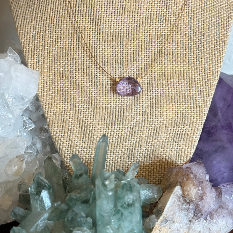 Czech Quartz Necklace - Hyacinth