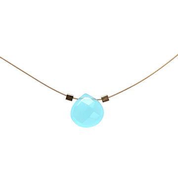 Aqua Chalcedony Necklace