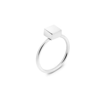 Toujours in Silver - Ring - Square - Size 7.5