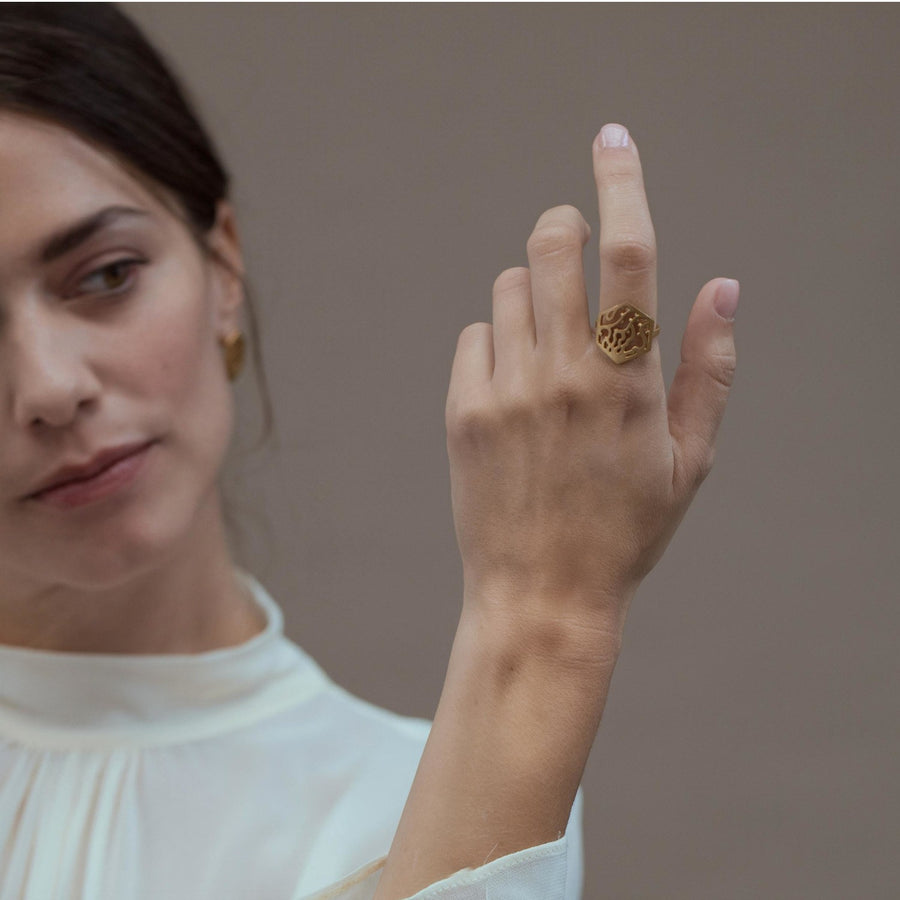 Gaudí Golden - Ring - Size 7.5