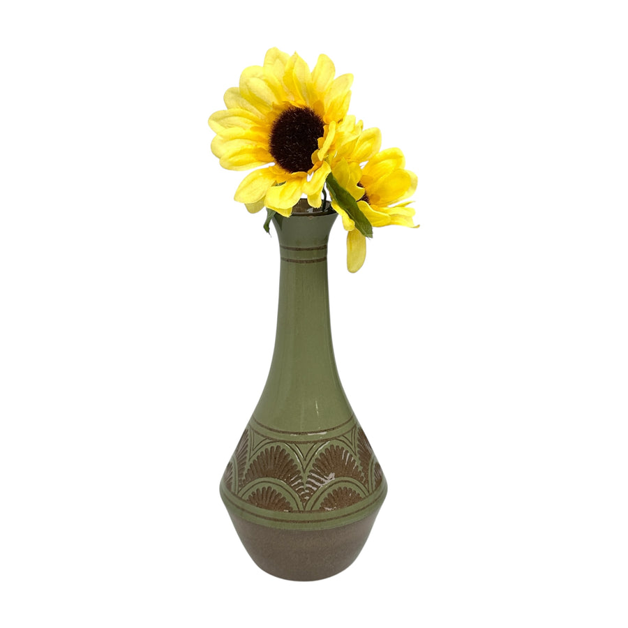 Large Vase - Sage - Geometric