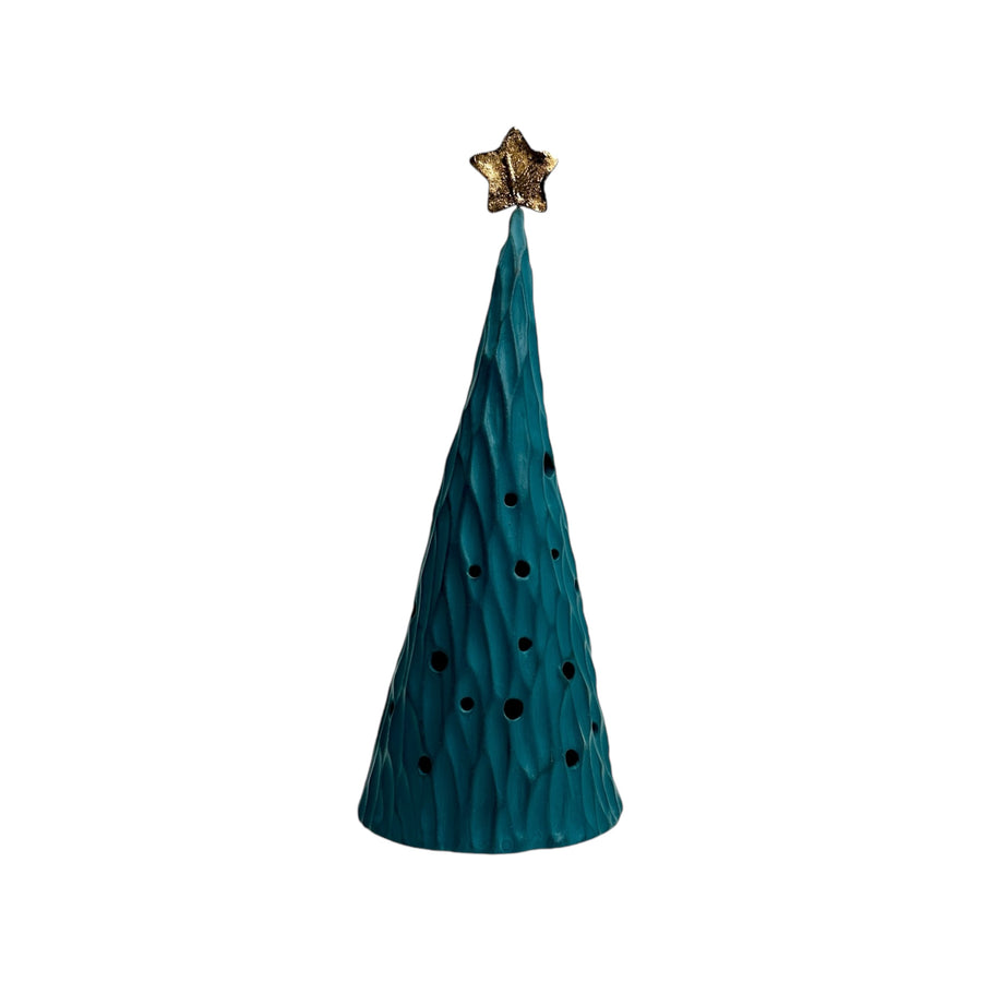 Holiday Luminary Tree - Teal - Medium