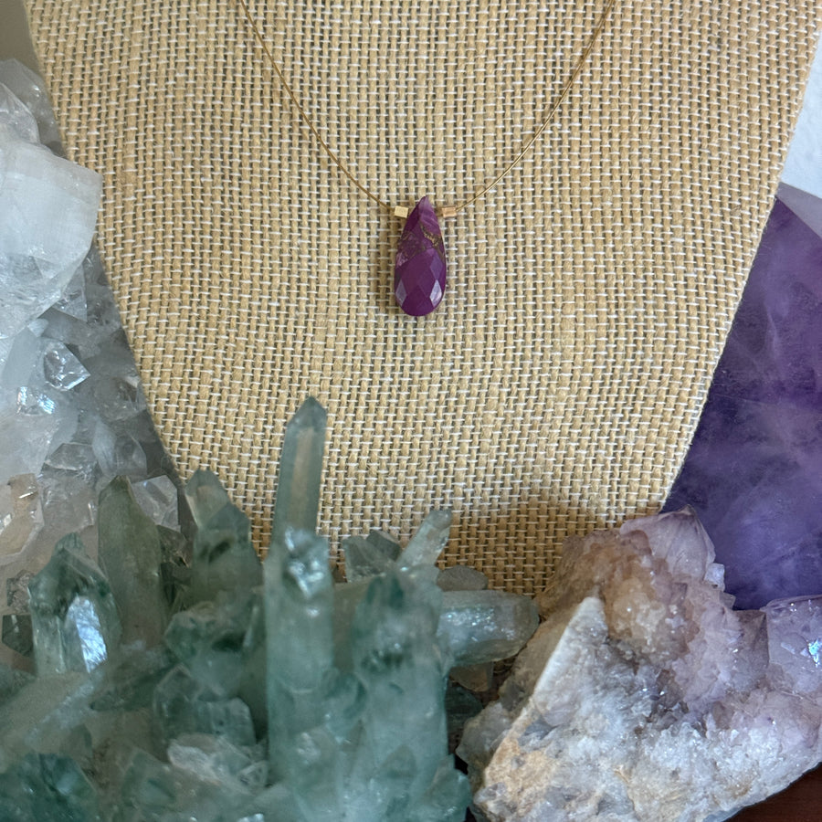 Purple Copper Turquoise Necklace