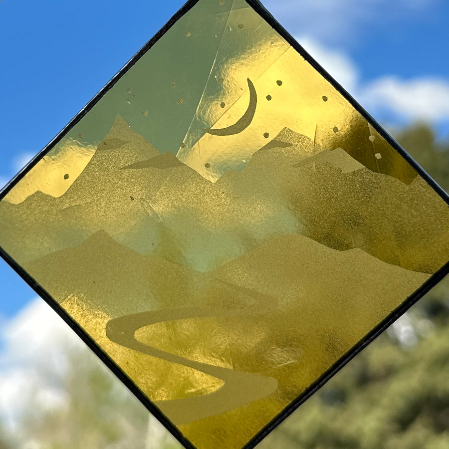 Etched Glass Suncatcher - Landscape
