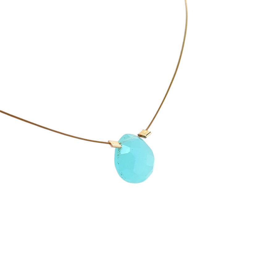 Aqua Chalcedony Necklace