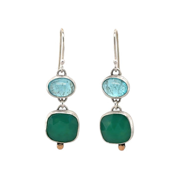 Earrings - Apatite and Chrysophrase