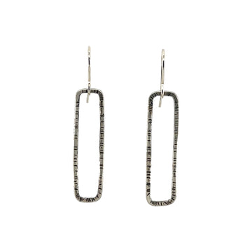 Earrings - Silver Rectangles