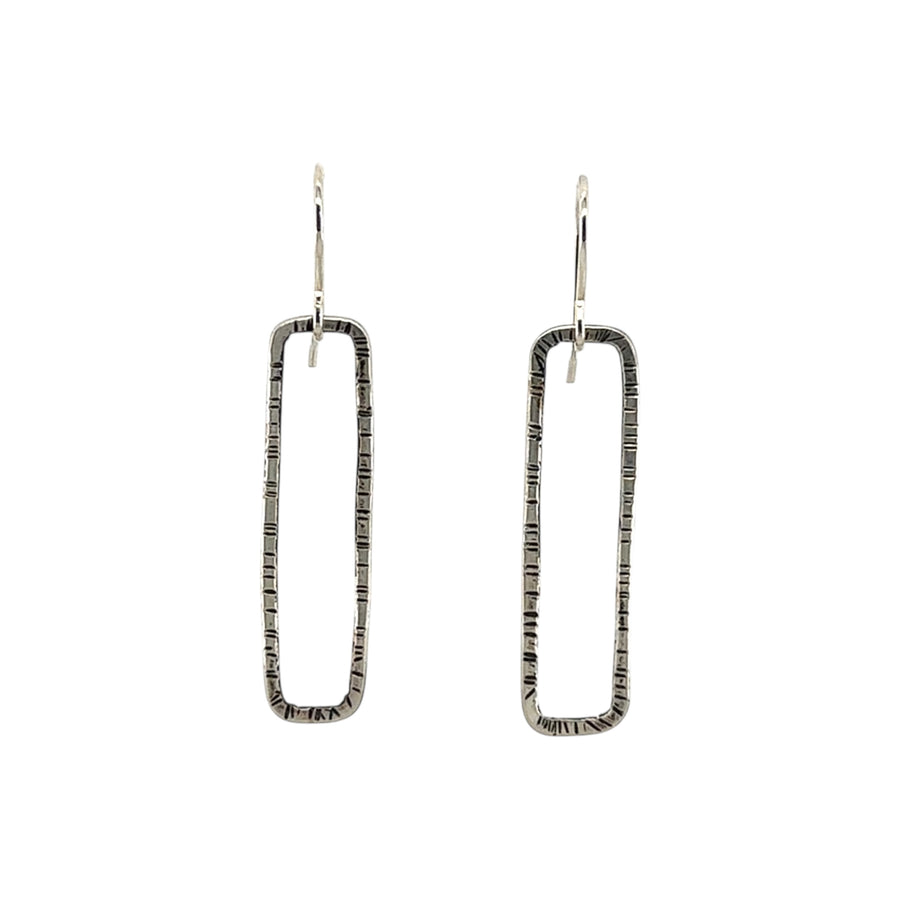 Earrings - Silver Rectangles