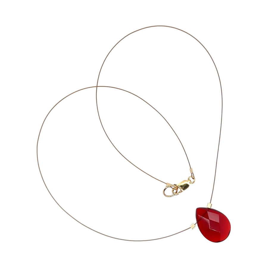 Czech Quartz Necklace - Cherry