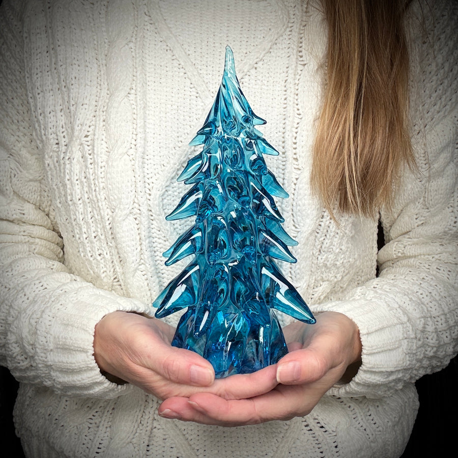 Large Glass Tree - Aqua