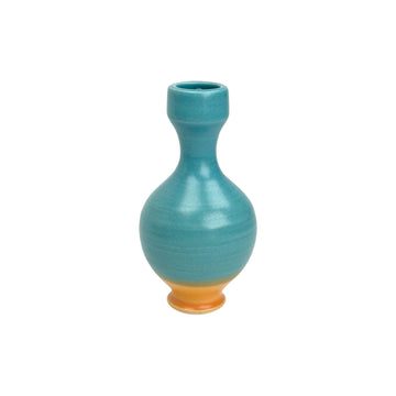 Bud Vase - Turquoise/Yellow