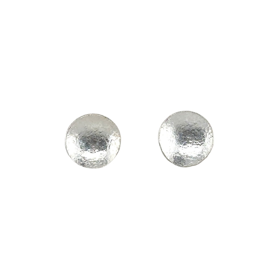 Earrings - Hammered Disk Stud