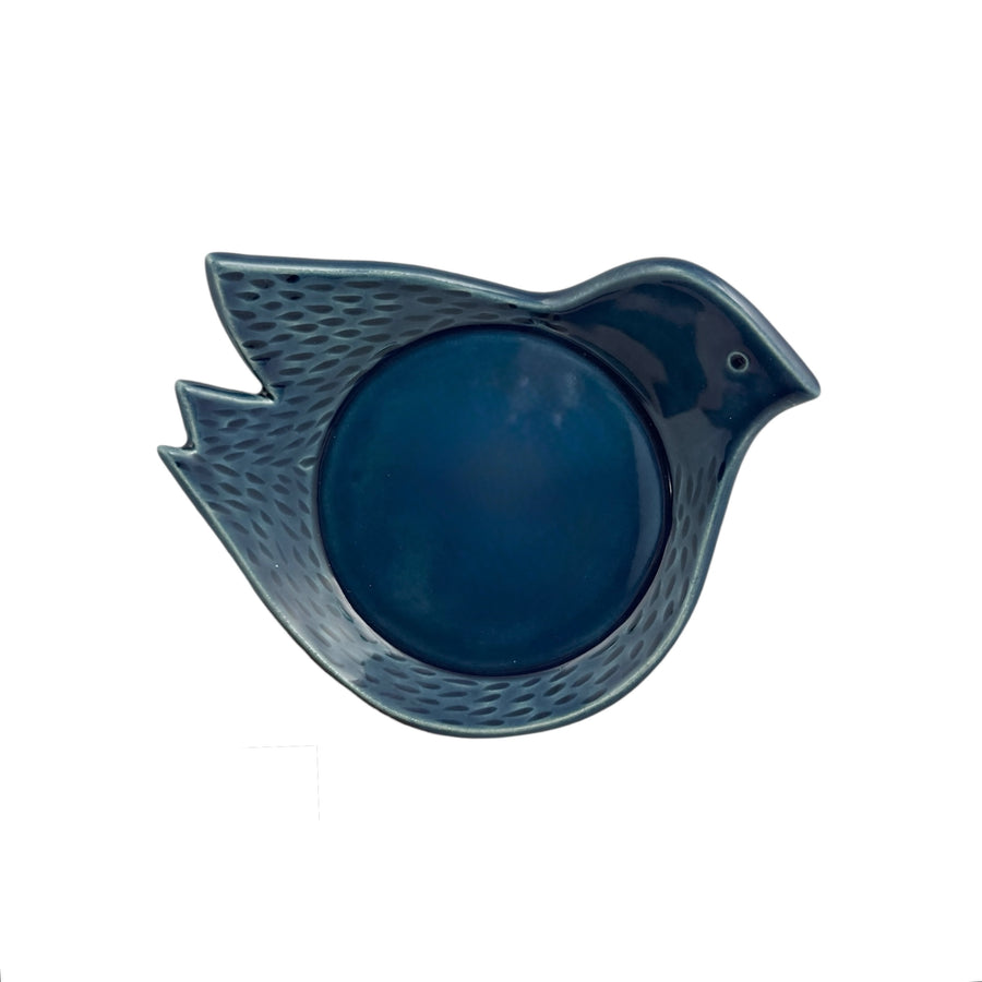 Bird Plate - Large - Blue