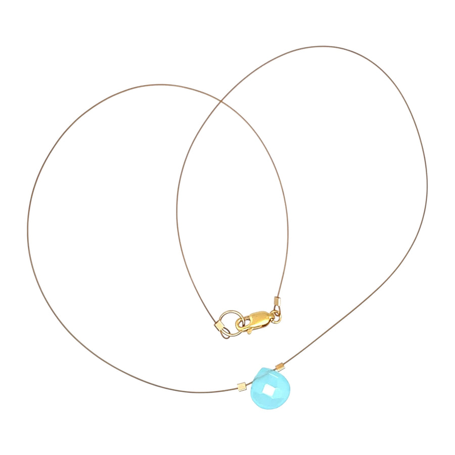 Aqua Chalcedony Necklace