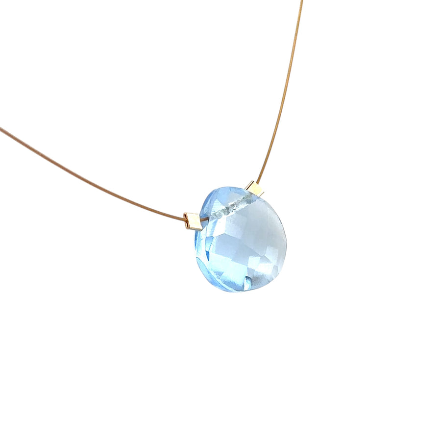 Czech Quartz Necklace - Light Blue