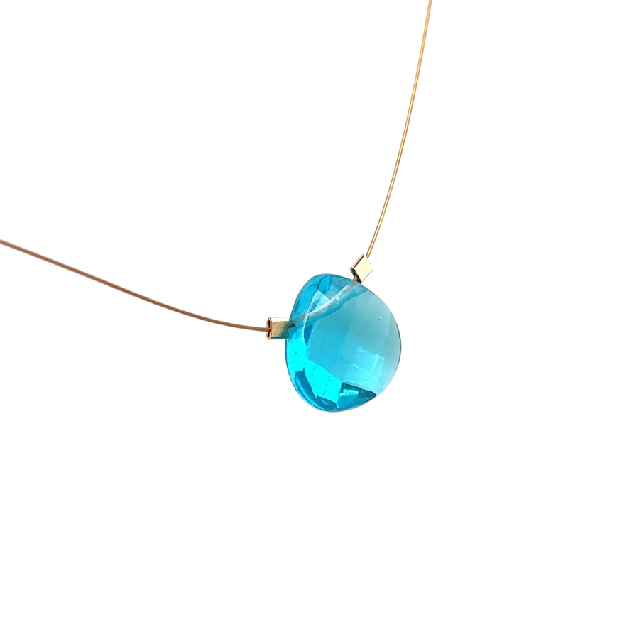 Czech Quartz Necklace - Teal