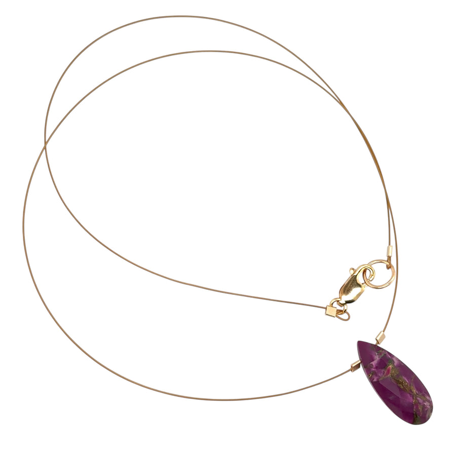 Purple Copper Turquoise Necklace