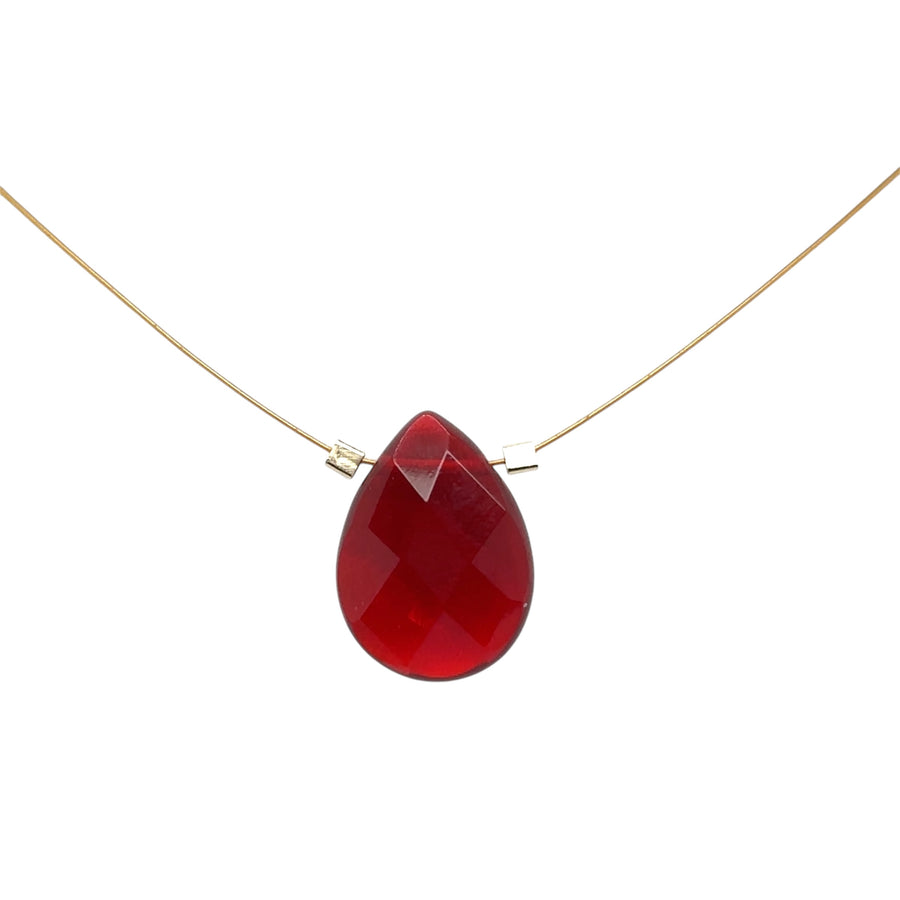 Czech Quartz Necklace - Cherry