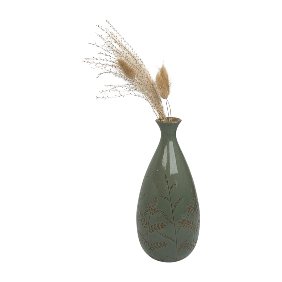 Large Vase - Teal - Botanical