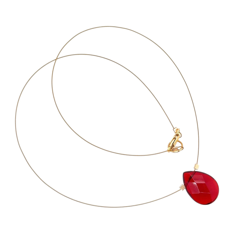 Czech Quartz Necklace - Cherry