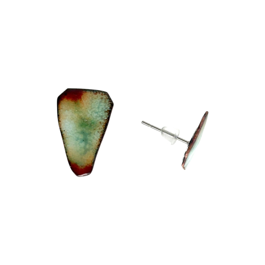 Enameled Stud Earrings