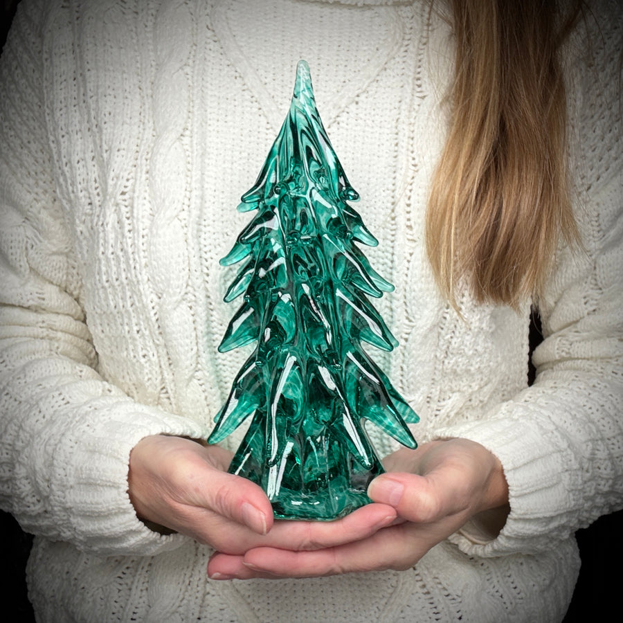 Large Glass Tree - Dark Emerald