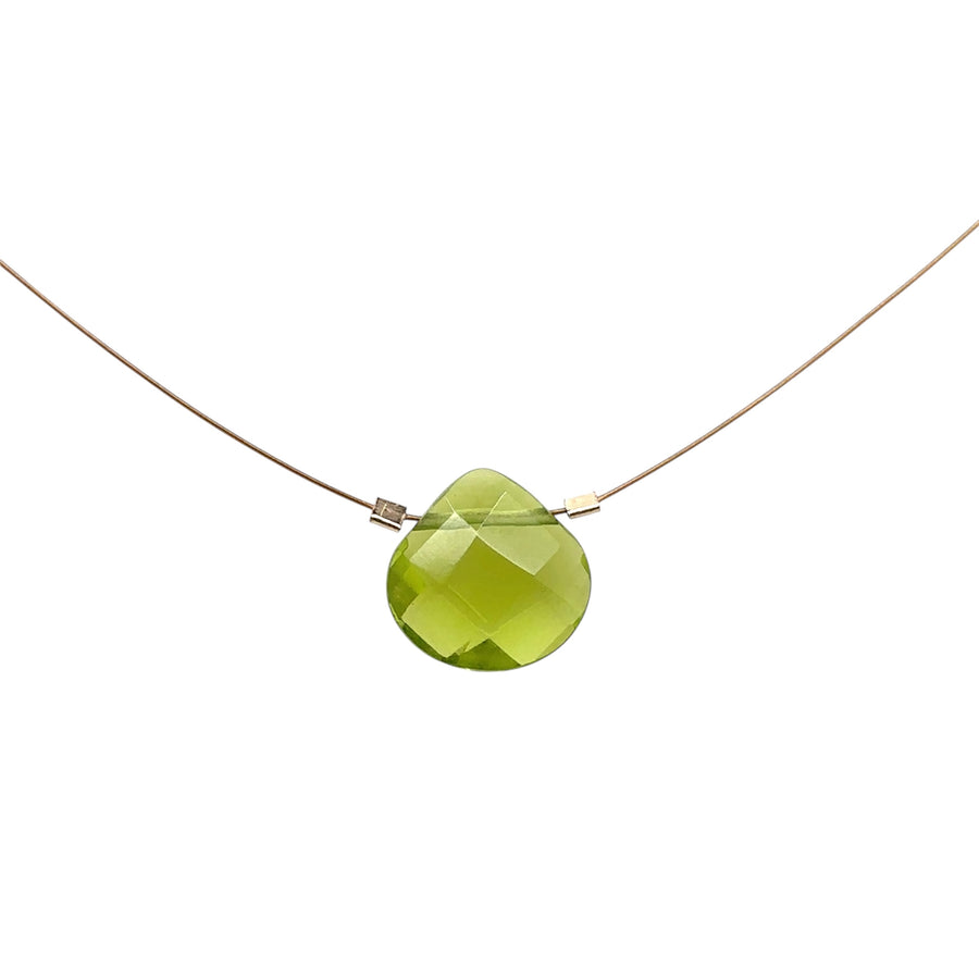 Czech Quartz Necklace - Green