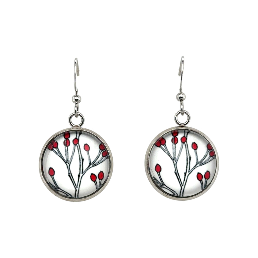 Earrings - Red Berries