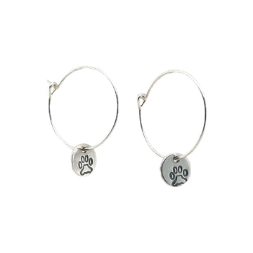 Earrings - Hoops with Dog Paw