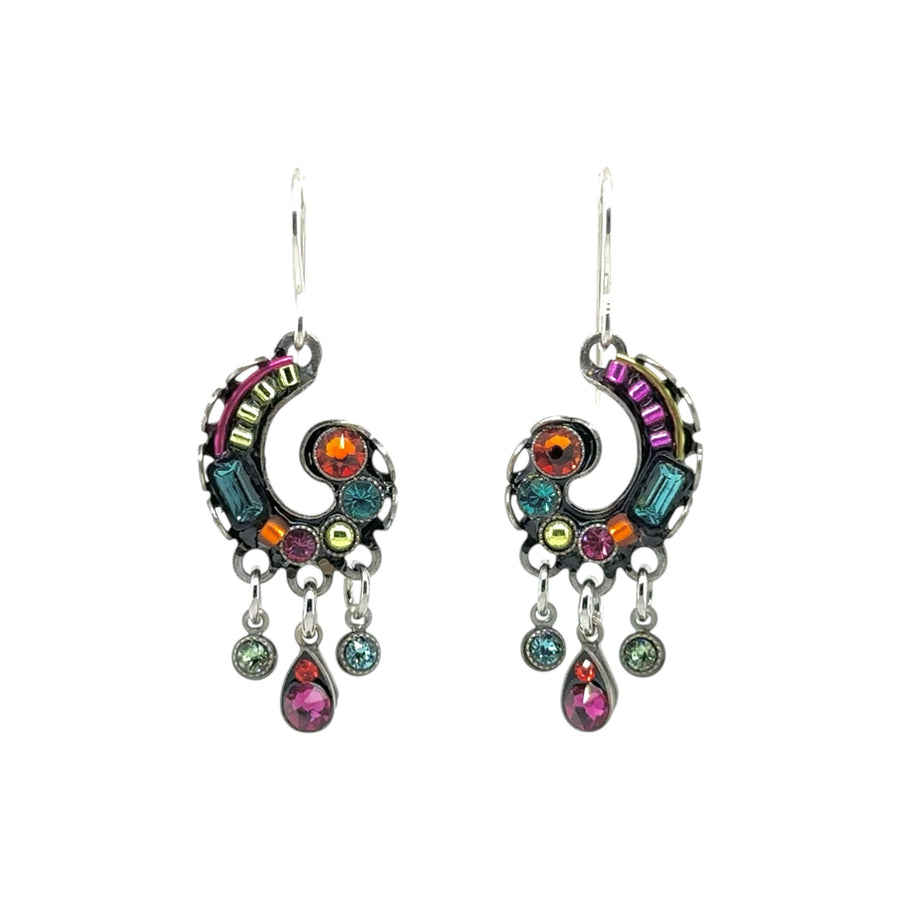 Earrings - Spiral with Dangles