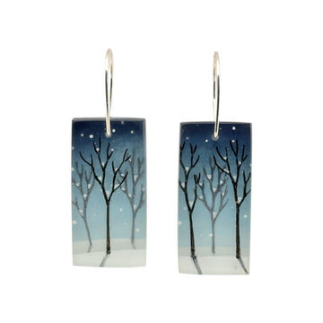 Earrings - Snowy Forest