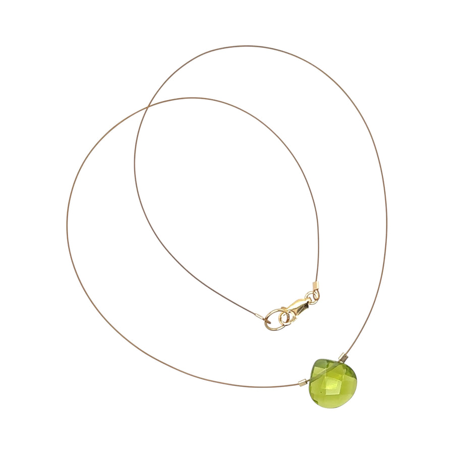 Czech Quartz Necklace - Green