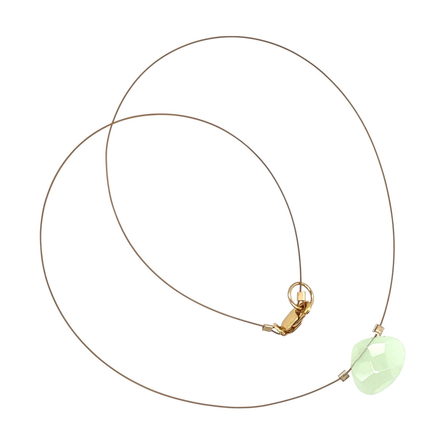 Czech Quartz Necklace - Mint