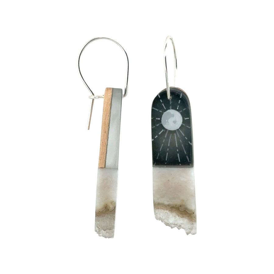 Earrings with Crystal - Moon Rays