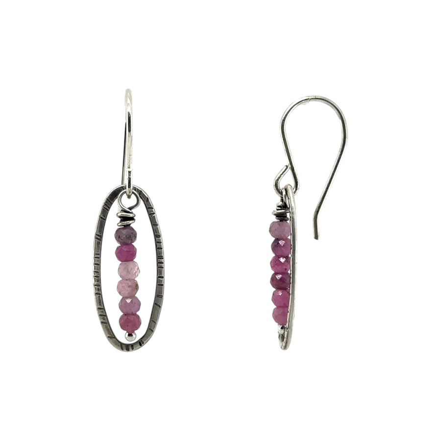 Earrings - Pink Tourmaline with Ovals