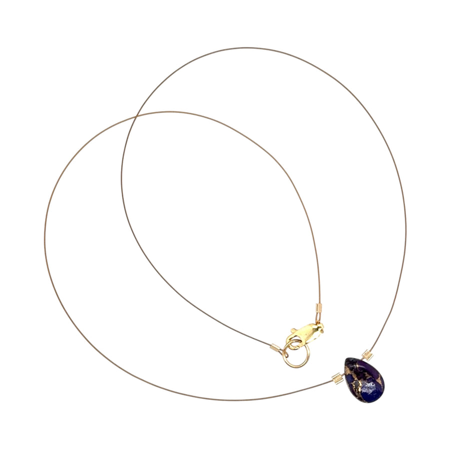Purple Copper Turquoise Necklace