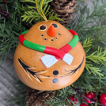 Gourd Ornament - Snowman