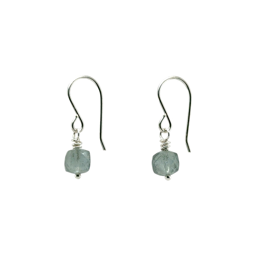 Earrings - Moss Aquamarine - Tiny