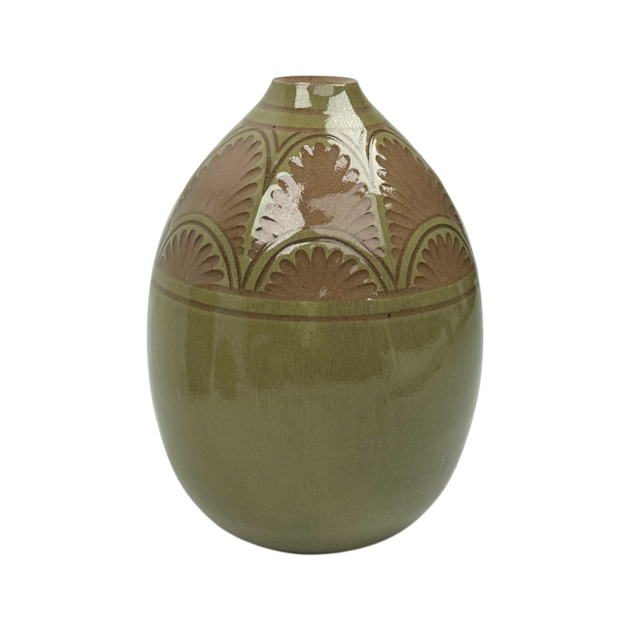 Medium Vase - Sage - Geometric
