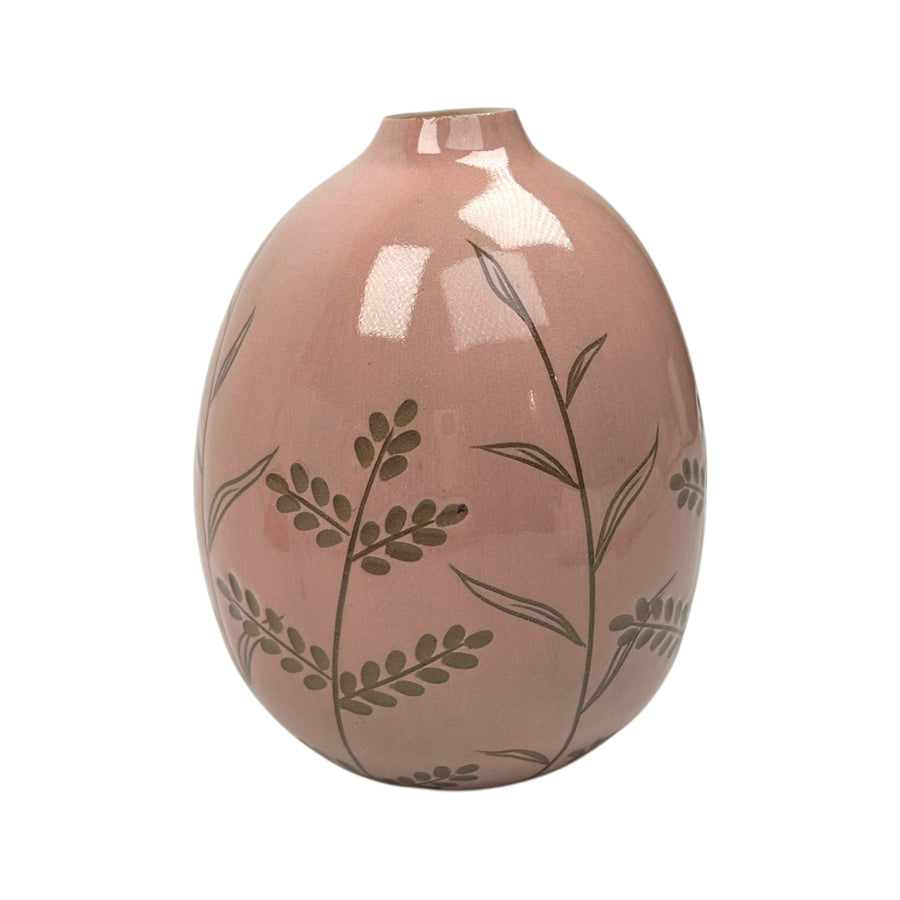 Medium Vase - Pink - Botanical