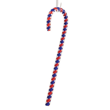 Red & Blue Candy Cane Ornament