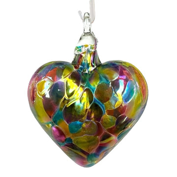 Rainbow Chip Heart Ornament