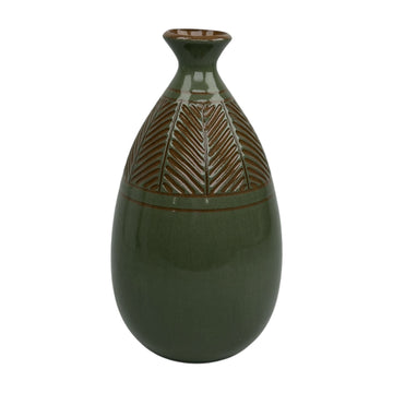Large Vase - Teal - Geometric