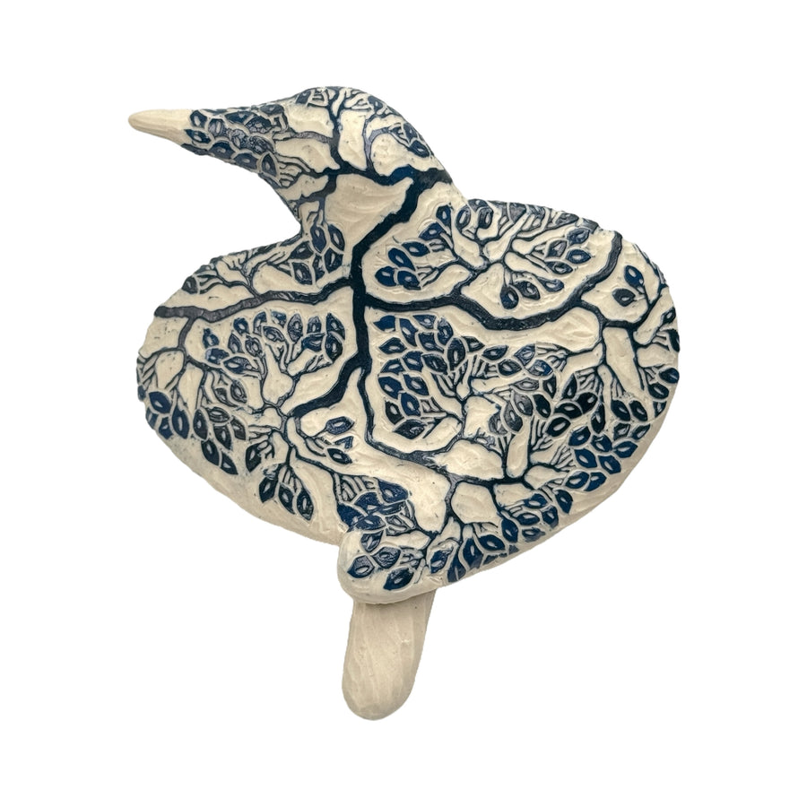 Bird - Carved - Blue #1302