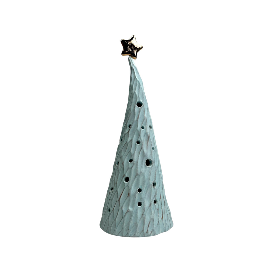 Holiday Luminary Tree - Light Blue - Medium