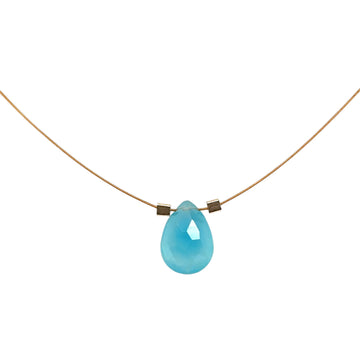 Aqua Chalcedony Necklace